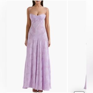 House of CB Orchid Floral Lace Back Maxi Dress
